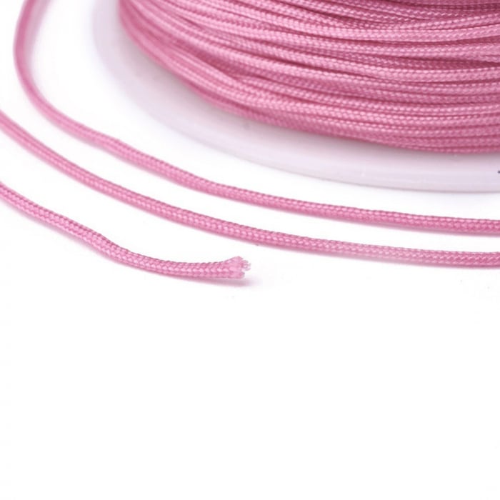 Snur imitatie matase culoare roz flamingo grosime 0.8 mm, 1 m [2]