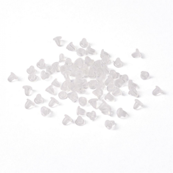 Stopper pentru cercei din plastic, 4 mm - 2 bucati Cod ST1 [5]