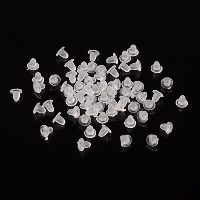 Stopper pentru cercei din plastic, 4 mm - 2 bucati Cod ST1 [3]