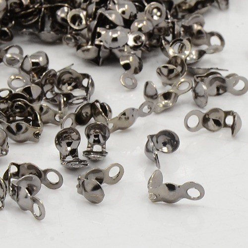 Terminatie, capat de snur, culoarea gunmetal, negru, 8X4mm, 50 bucati [2]