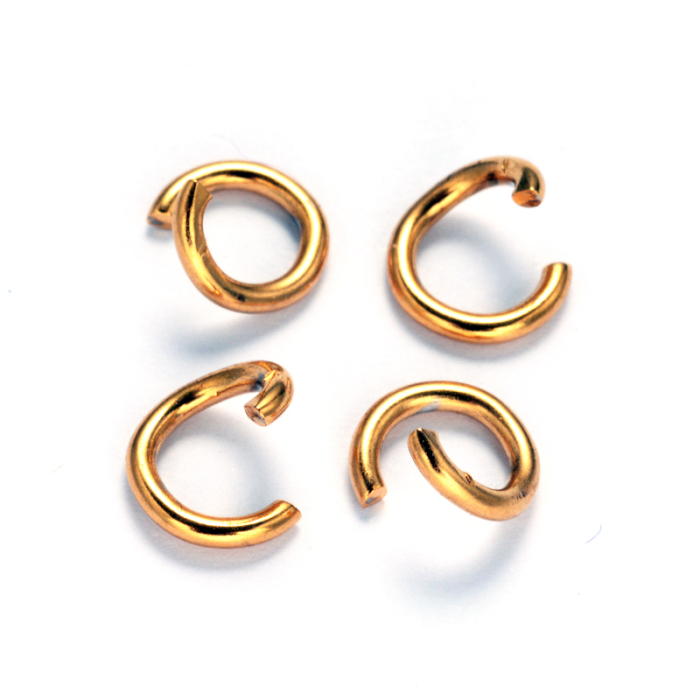 Zale deschise din inox 304, placate cu aur 18K prin Ion Plating, 5x0.8 mm, 10 buc [1]