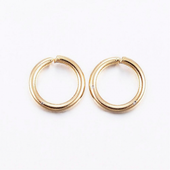 Zale deschise din otel inoxidabil 304, placate cu aur de 24K 4X0,8 mm- 1 bucata [2]