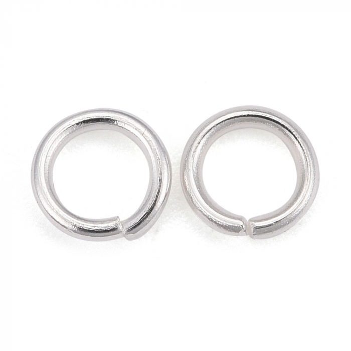 Zale din alama placata cu argint 4X0,8 mm, 1 bucata [2]