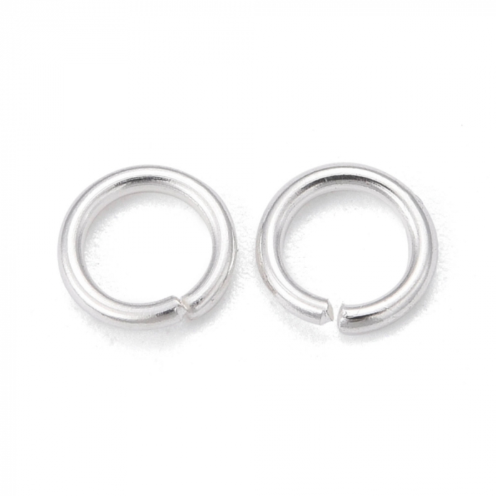 Zale din alama placata cu argint 925, 3.5 mmX 0,6 mm grosime, 1 bucata [1]