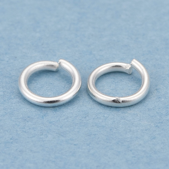 Zale din alama placata cu argint 925, 4 mmX 0,6 mm grosime, 1 bucata [2]