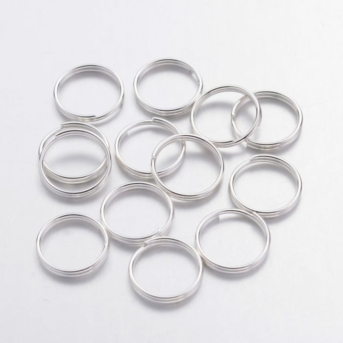 Zale duble din fier, argintii - 10 mm -0,8 mm grosime 1 bucata [4]