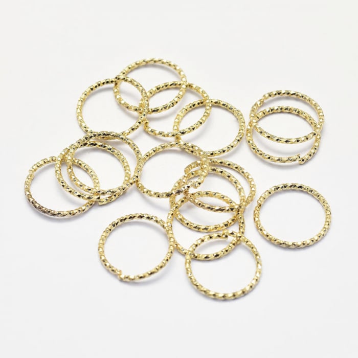 Zale rasucite, alama placata cu aur de 18K,12 mm, 1 mm grosime, 1 bucata [1]