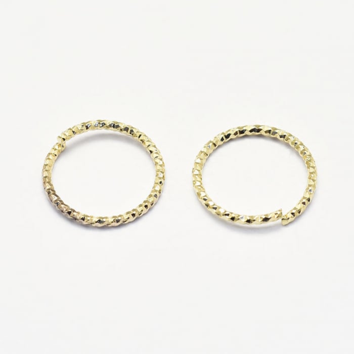 Zale rasucite, alama placata cu aur de 18K,12 mm, 1 mm grosime, 1 bucata [2]
