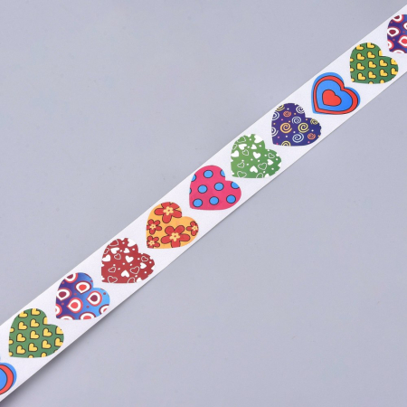 Abtipild sticker mixt rotund cu inimioare multicolore, 1 rola cu aproximativ 500 stickere [2]
