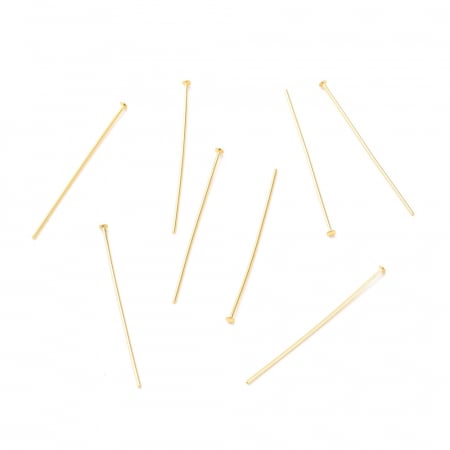 Ace cu cap, otel inoxidabil placat cu aur de 24k, 40.5 mm lungime, 0,6 mm grosime, 1 buc [1]