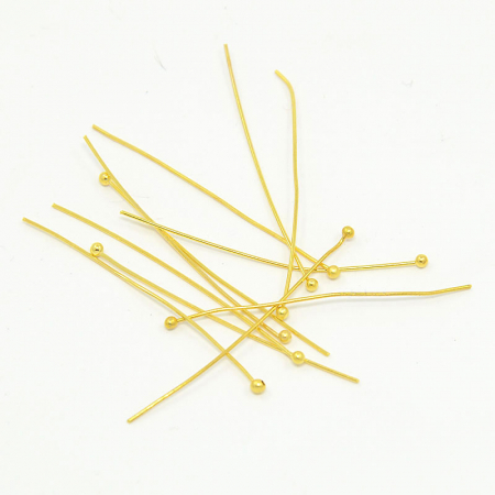 Argintii - Ace cu bila din alama 35 mm lungime, 0,5 mm grosime