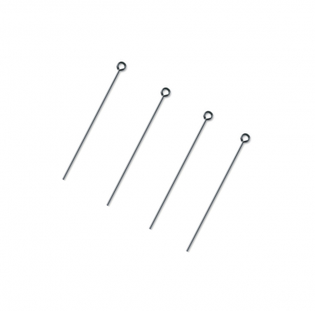 Argintii - Ace cu cap gunmetal 50 mm lungime, 0,6 mm grosime