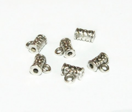 Agatatoare pandantiv, argintiu antichizat - 1 bucata - 7 mm [1]