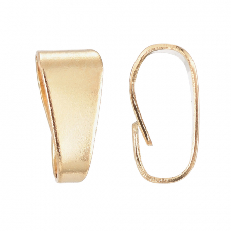 Agatatoare pandantiv otel inoxidabil 304, placata cu aur de 24K 7X3,5 mm - 1 bucata [2]