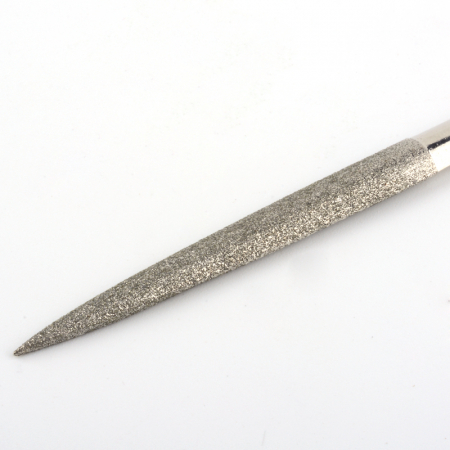 Pila din fier cu manar rosu, semi-rotunda, 140x6x2mm [1]
