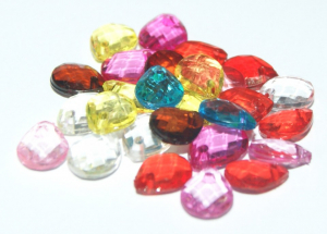 Brioleta fatetata, lacrima acrilica fatetata, diverse culori, 10X7 - 10 bucati [1]