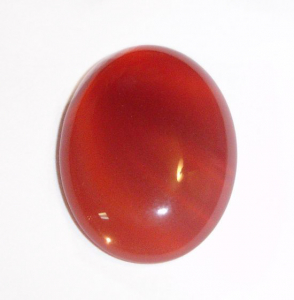 Pietre semipretioase - Caboson oval din carneol, pietre semipretioase, 10x8 mm - 1 bucata