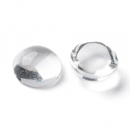Caboson din sticla rotund transparent, 10 X 5 mm - 1 buc [2]