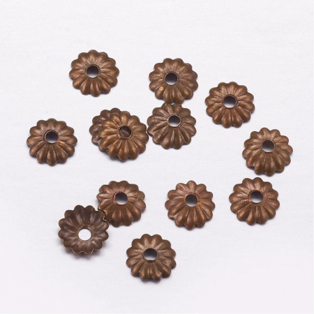 Bronz antichizat - Capac margele culoarea bronzului antichizat 5 mm