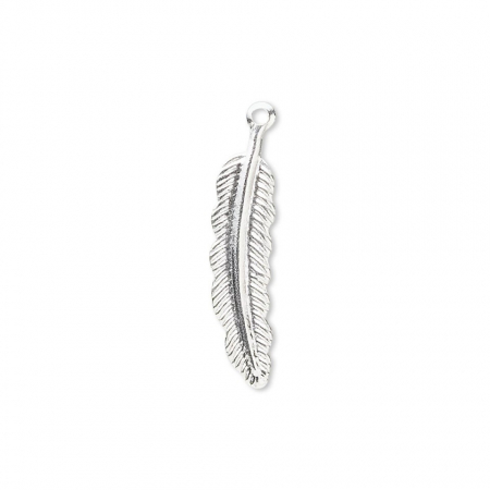 Inchizatori - Charm, alama placata cu argint, 23 mm, pana, 1 buc