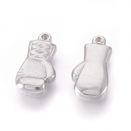 Charm manusa de box din otel inoxidabil, inox, 17x9.5 mm [1]