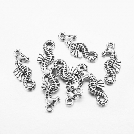 Charm calut de mare argintiu antichizat [1]
