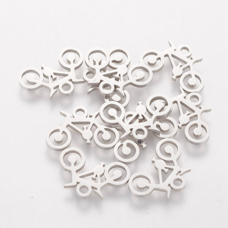 Charm bicicleta din otel inoxidabil 304, 9.2x13.8 mm - 1 bucata [1]