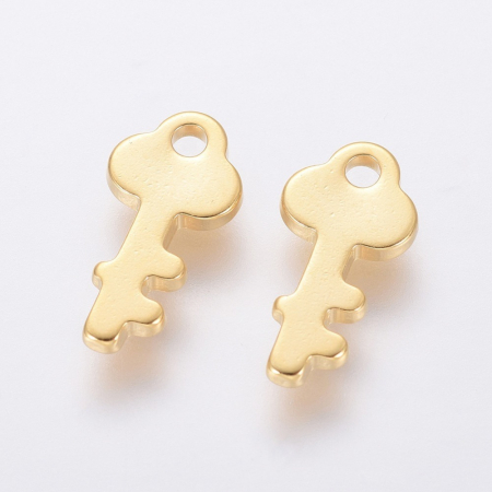 Charm cheita aurie din otel inoxidabil 201, 13x6 mm - 1 bucata [1]