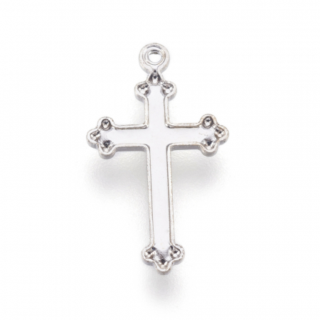 Charm cruce, cruciulita, din aliaj argintiu antichizat, 17,5X10 mm- 1 bucata [2]