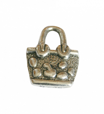 Charm, Pandant, Conector - Charm gentuta argintiu antichizat