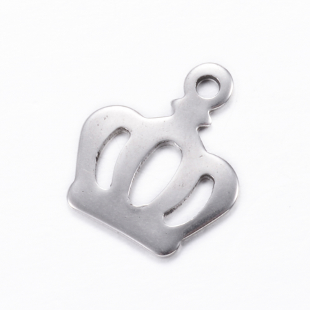 Charm coronita din otel inoxidabil 201, 13x11- 1 bucata [1]