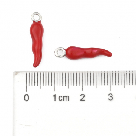 Charm ardei chilli rosu argintiu antichizat [5]