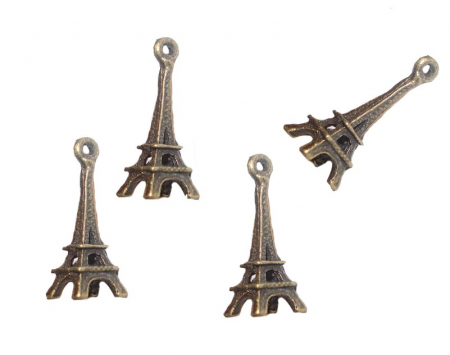 Charm - Charm turnul Eiffel culoarea bronzului antichizat - 25 mm - 1 bucata