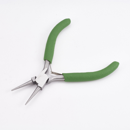 Cleste pentru bucle verde, round nose, pentru realizare bijuterii handmade, 1 bucata [1]