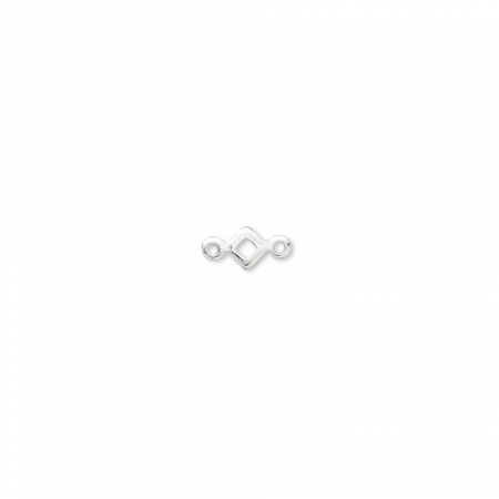 Charm, Pandant, Conector - Conector, alama placata cu argint, 4 mm, 1 buc