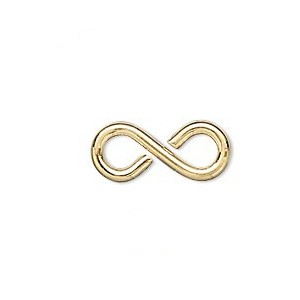 Charm, Pandant, Conector - Conector, alama placata cu aur, 7 mm, 1 buc