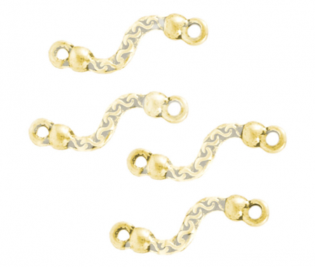 Charm, Pandant, Conector - Conector, auriu antichizat, 22.5 X6 mm- 1 bucata