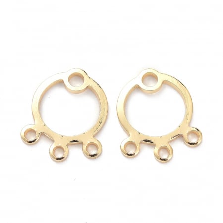Conector - Conector candelabru din alama placata cu aur, 13X11 mm - 1 bucata