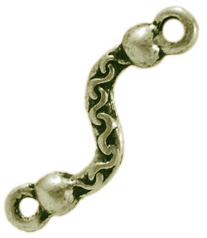 Charm, Pandant, Conector - Conector, culoarea bronzului antichizat, 22.5 X6 mm- 1 bucata