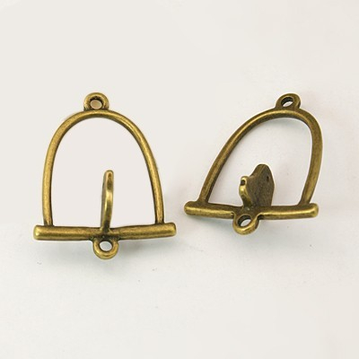 Conector - Conector, pasare, pandant, bronz antichizat, 31 mm- 1 bucata