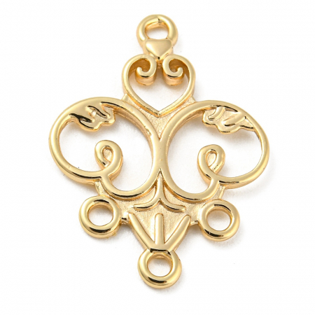Conector - Conector candelabru din alama placata cu aur, 21X116 mm - 1 bucata