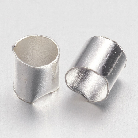Crimp din alama placata cu argint, 3X3 mm, 10 buc [1]