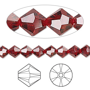 Margele - Cristale Swarovski, Crystal Passions, Bicon Xilion 5328 Siam 6  mm - 1 bucata