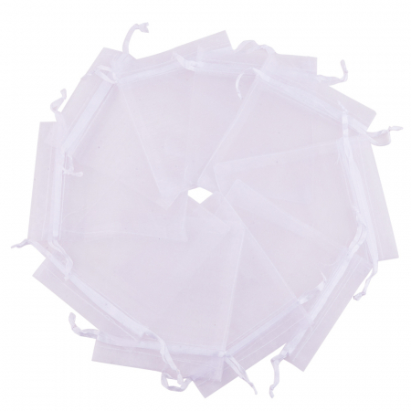 Saculet organza alb, 10X15 cm, 1 bucata [2]