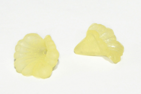 Margele acrilice - Floare- clopotel - acrilic - galben transparent - 20 mm - 1 bucata