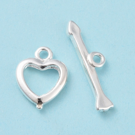 Inchizatori - Inchizatoare toggle, din alama placata cu argint 925, 10.5 X 8.5 mm, 1 buc