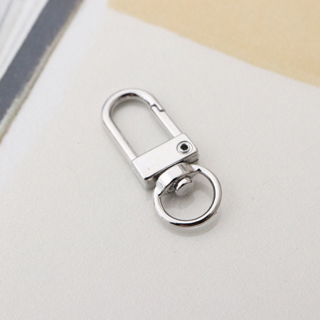 Inchizatori - IInchizatoare mare argintiu antichizat, tip swivel, pentru breloc sau alte accesorii, 3.3 cm, 1 bucata