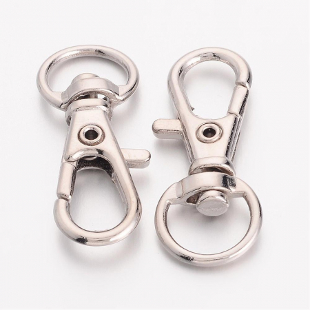 Inchizatori - Inchizatore mare, din fier argintiu antichizat - 32,5X11 mm, 1 buc