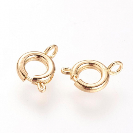 Inchizatori - Inchizatoare rotunda din alama placata cu aur, 10 mm, 1 buc Cod IRGP1