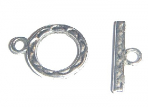Inchizatori - Inchizatoare toggle din argintiu antichizat - 18 mm - 1 bucata
